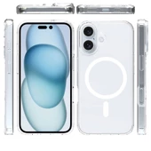 Gpack Apple iPhone 16 Kılıf Magsafeli Sert PC Embos Kapak thumbnail 3