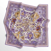 90 X 90 İpek Vual  İnce Eşarp - 03577 thumbnail 5