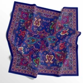 90 X 90 İpek Vual  İnce Eşarp - 03576 thumbnail 7