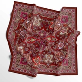 90 X 90 İpek Vual  İnce Eşarp - 03576 thumbnail 4