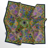 90 X 90 İpek Vual  İnce Eşarp - 03573 thumbnail 2