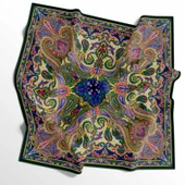 90 X 90 İpek Vual  İnce Eşarp - 03573 thumbnail 5