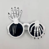 Halloween Plastik İskelet Model Gözlük Beyaz thumbnail 2
