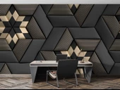 Gold Siyah Geometrik Şekilli Duvar Kağıdı thumbnail 4