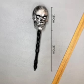 Halloween Çubuklu Eskitme Kuru Kafa 55 cm thumbnail 3