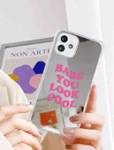 Iphone 14 Pro Max Pembe Yazılı Telefon Kabi thumbnail 3