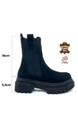 Siyah Kadın Hakiki Deri Lastikli Bot thumbnail 2