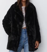 Pull & Bear Suni kürk mont thumbnail 2