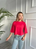 Kadın Basic Crop Tshirt thumbnail 3