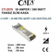 CATA 12V 30A ŞERİT LED ADAPTÖRÜ SLİM 30 A POWER 400W thumbnail 2