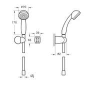 VitrA Solo C A45675 El Duş Takımı, Krom thumbnail 2