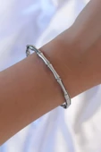 Gümüş Renk Kemik Model Bileklik - EBJ240928W28361 thumbnail 2