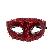 Plastik Pullu Lüks Maske Kırmızı thumbnail 1