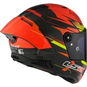 LS2 THUNDER KARBON GP AERO FIRE KIRMIZI-SİYAH KASK thumbnail 11