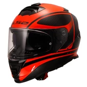 LS2 STORM 2 DODGER MAT SİYAH-NEON TURUNCU KASK thumbnail 1