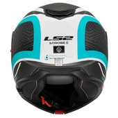 LS2 STROBE 2 VICTORY MAT TITANIUM-BEYAZ-METAL MAVİ KASK thumbnail 5