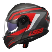 LS2 STROBE 2 PHANTOM MAT TITANIUM-GRİ-KIRMIZI KASK thumbnail 7
