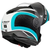 LS2 STROBE 2 VICTORY MAT TITANIUM-BEYAZ-METAL MAVİ KASK thumbnail 9