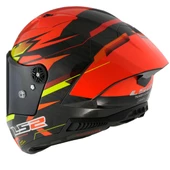 LS2 THUNDER KARBON GP AERO FIRE KIRMIZI-SİYAH KASK thumbnail 9