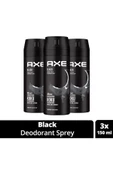 Axe Black 3 Adet 150 ml Erkek Deodorant thumbnail 1