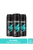 Axe Apollo 150 ml 3 Adet Erkek Deodorant thumbnail 1