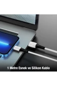 HOCO X82 iPhone Lightning to USB 2.4A Silikon Data ve Şarj Kablosu thumbnail 5