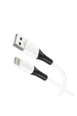 HOCO X82 iPhone Lightning to USB 2.4A Silikon Data ve Şarj Kablosu thumbnail 3