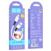 Hoco X82 iPhone Lightning to USB 2.4A Silikon Data ve Şarj Kablosu thumbnail 1