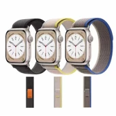 Apple Watch 7 41mm  KRD-77 Hasır Kordon thumbnail 7
