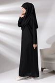 Tek Parça Namaz Elbisesi - Siyah - 5015 thumbnail 5