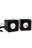 Kablolu Aux Usb Mini Multimedia Hoparlör 1+1 thumbnail 3