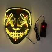 Halloween Maske Neon Sarı Işıklı thumbnail 1