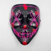 Halloween Maske Neon Mor Işıklı thumbnail 2