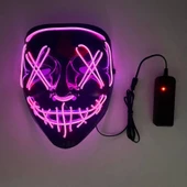 Halloween Maske Neon Mor Işıklı thumbnail 1