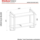 Dekorister Arno Duvar Rafı Ceviz thumbnail 5