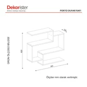 Dekorister Porto Duvar Rafları Beyaz thumbnail 4