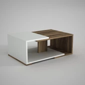 Dekorister Modern Orta Sehpa Beyaz-Ceviz thumbnail 4