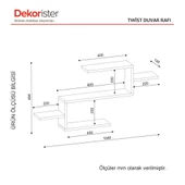 Dekorister Twist Duvar Rafı Beyaz thumbnail 4