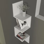 Dekorister Corner Duvar Rafı Beyaz thumbnail 3