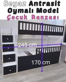 Atlantik Beyaz Model Çocuk Ranzası thumbnail 2