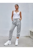 Kadın Kalp Baskılı Paça Lastikli Oversize Eşofman thumbnail 4