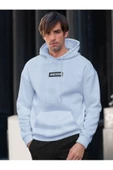 Erkek Awesome Baskılı Oversize Kapşonlu Sweatshirt thumbnail 4