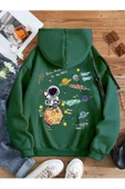 Kadın Galaxy Sırt Baskılı Oversize Sweatshirt thumbnail 11