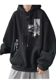Erkek Slowly Baskı Kapüşonlu Sweatshirt thumbnail 2