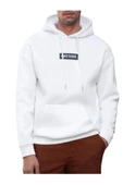 Erkek Awesome Baskılı Oversize Kapşonlu Sweatshirt thumbnail 1