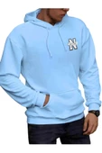 Erkek New York Baskılı Kapüşonlu Sweatshirt thumbnail 5