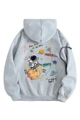 Kadın Galaxy Sırt Baskılı Oversize Sweatshirt thumbnail 3
