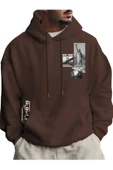 Erkek Slowly Baskı Kapüşonlu Sweatshirt thumbnail 1