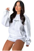 Kadın Thatssofetch Baskılı Oversize Kapşonlu Sweatshirt thumbnail 1