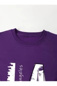Erkek La Baskı Bisiklet Yaka Sweatshirt thumbnail 9